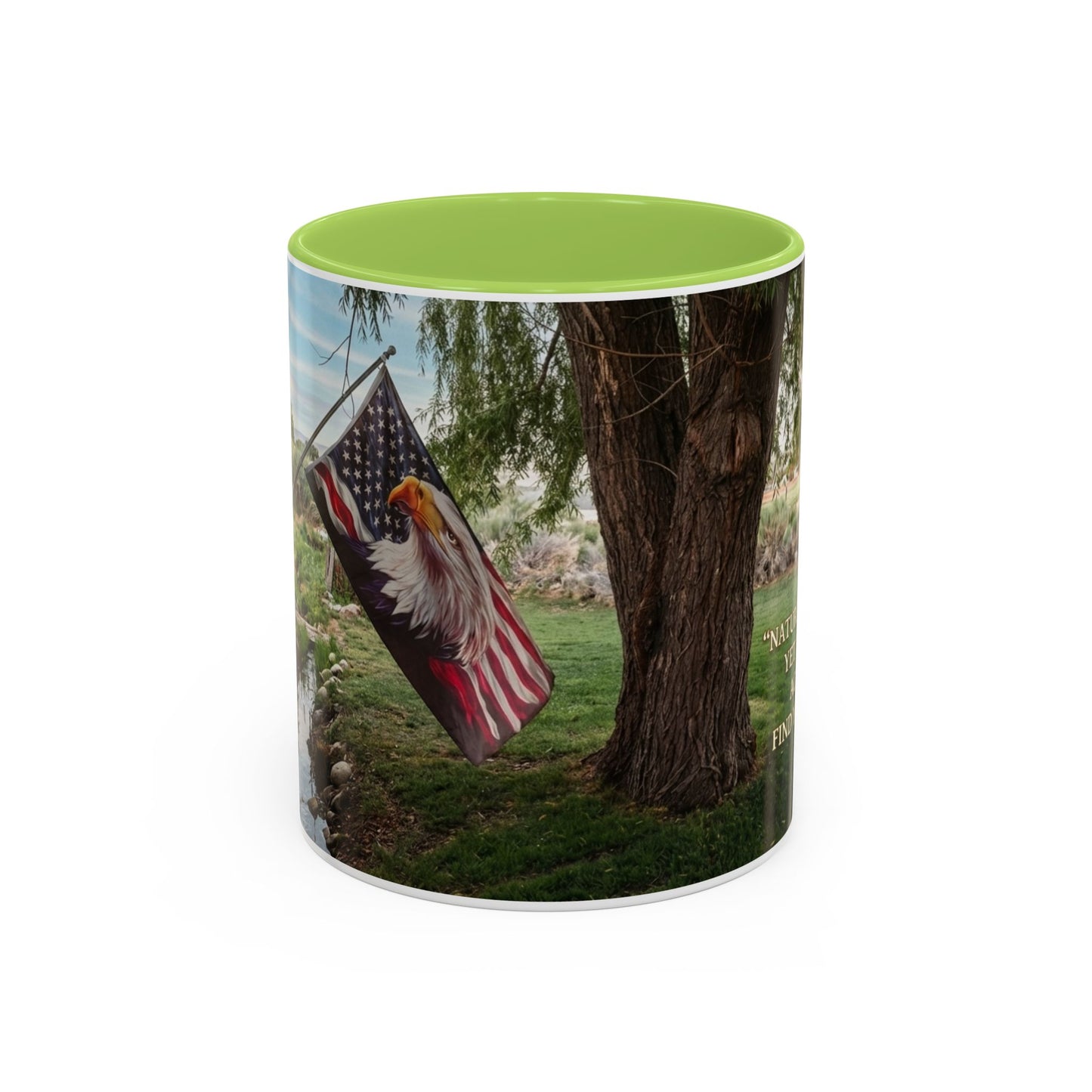 Nature Peace Coffee Mug — "Nature does not hurry, yet everything is accomplished" Inspirational 11/15oz