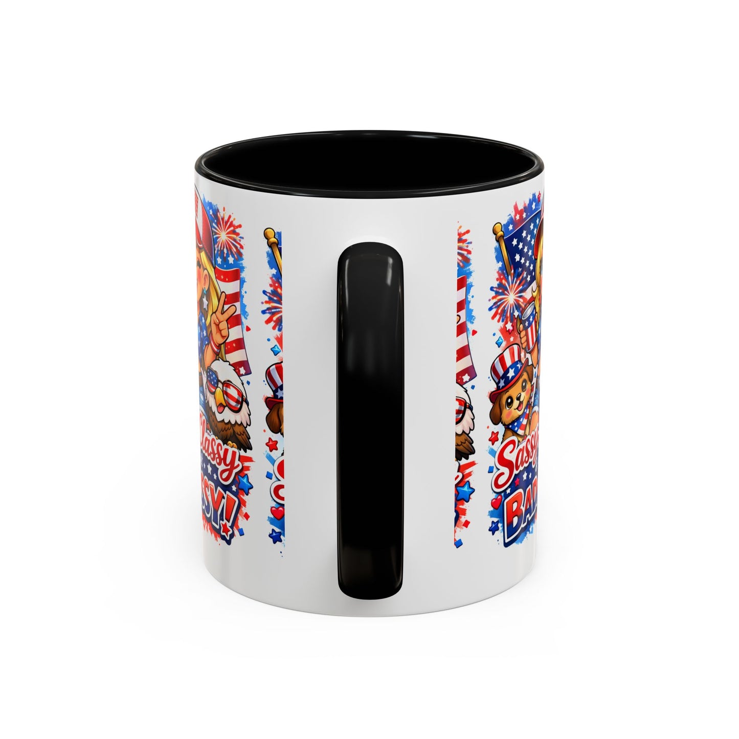 Patriotic 'Sassy, Classy & a Bit Badassy' Coffee Mug