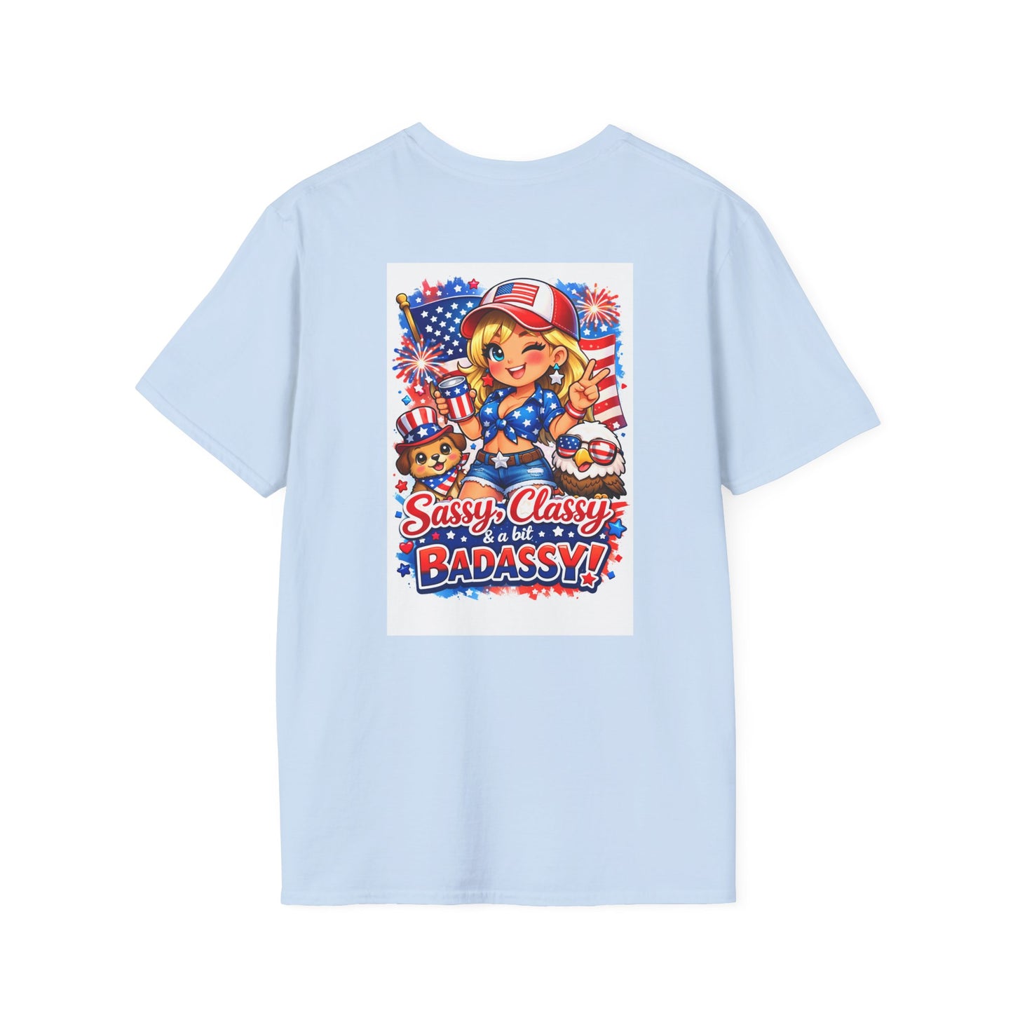Patriotic Sassy Girl T-Shirt — "Sassy, Classy & a Little Badassy" 4th of July Tee