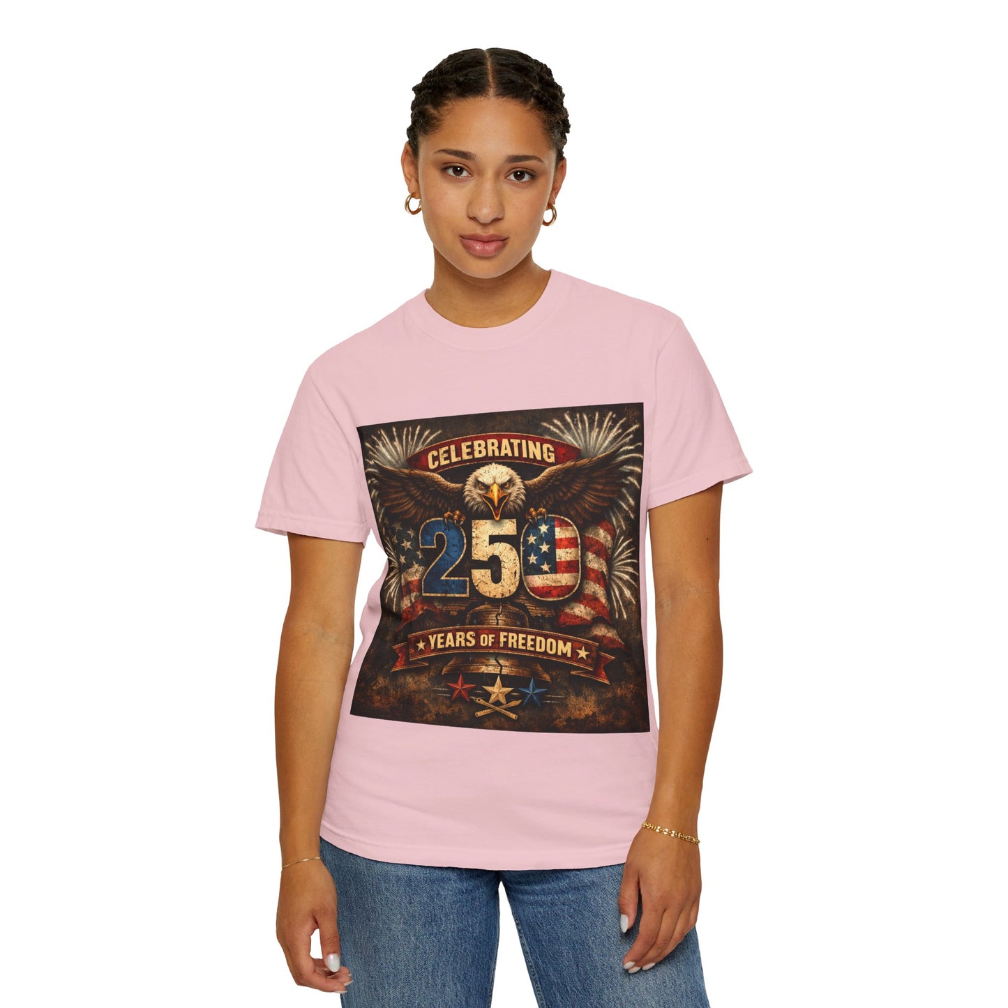 250 Years of Freedom Eagle T-Shirt — 1776–2026 Patriotic Independence Day Tee