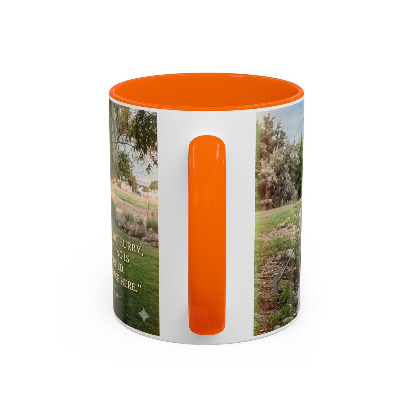 Nature Peace Coffee Mug — "Nature does not hurry, yet everything is accomplished" Inspirational 11/15oz