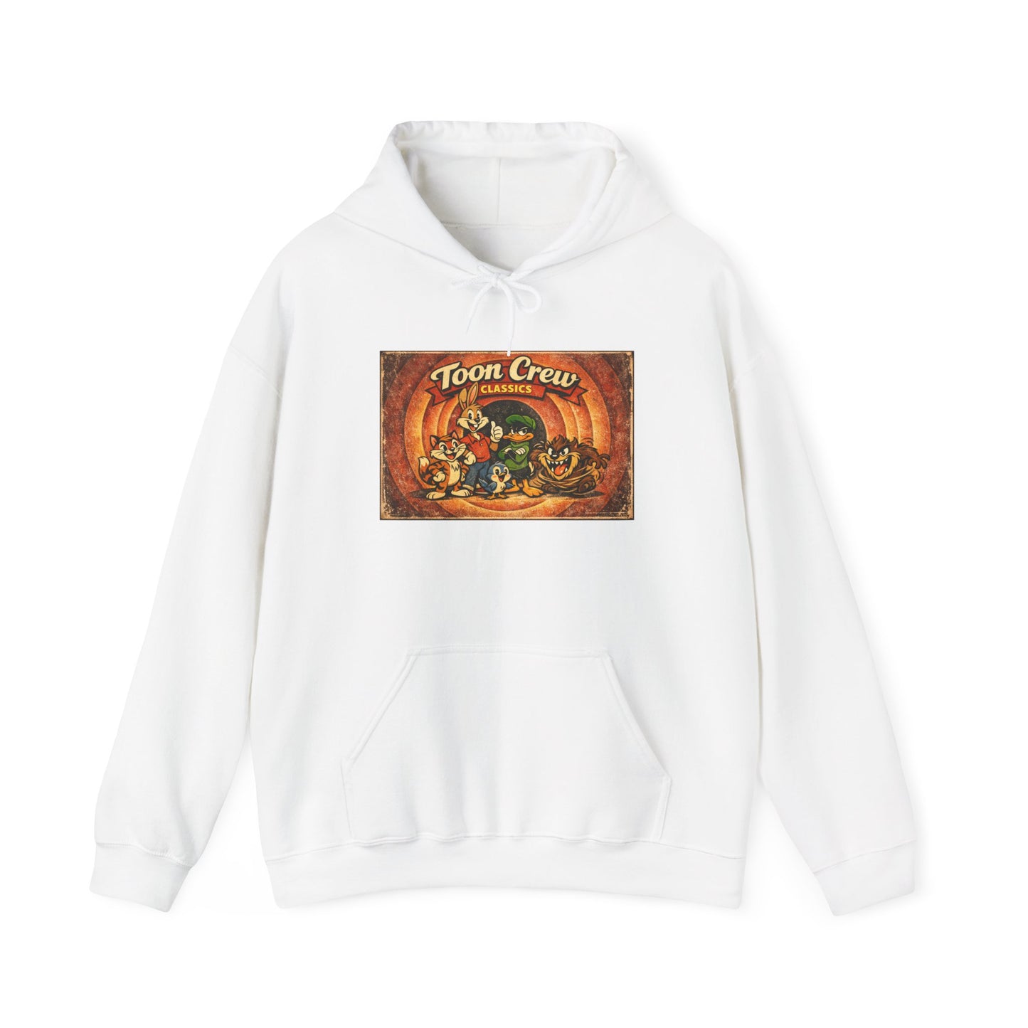 Toon Crew Classic Hoodie — Vintage Cartoon Pumpkin Patch Graphic