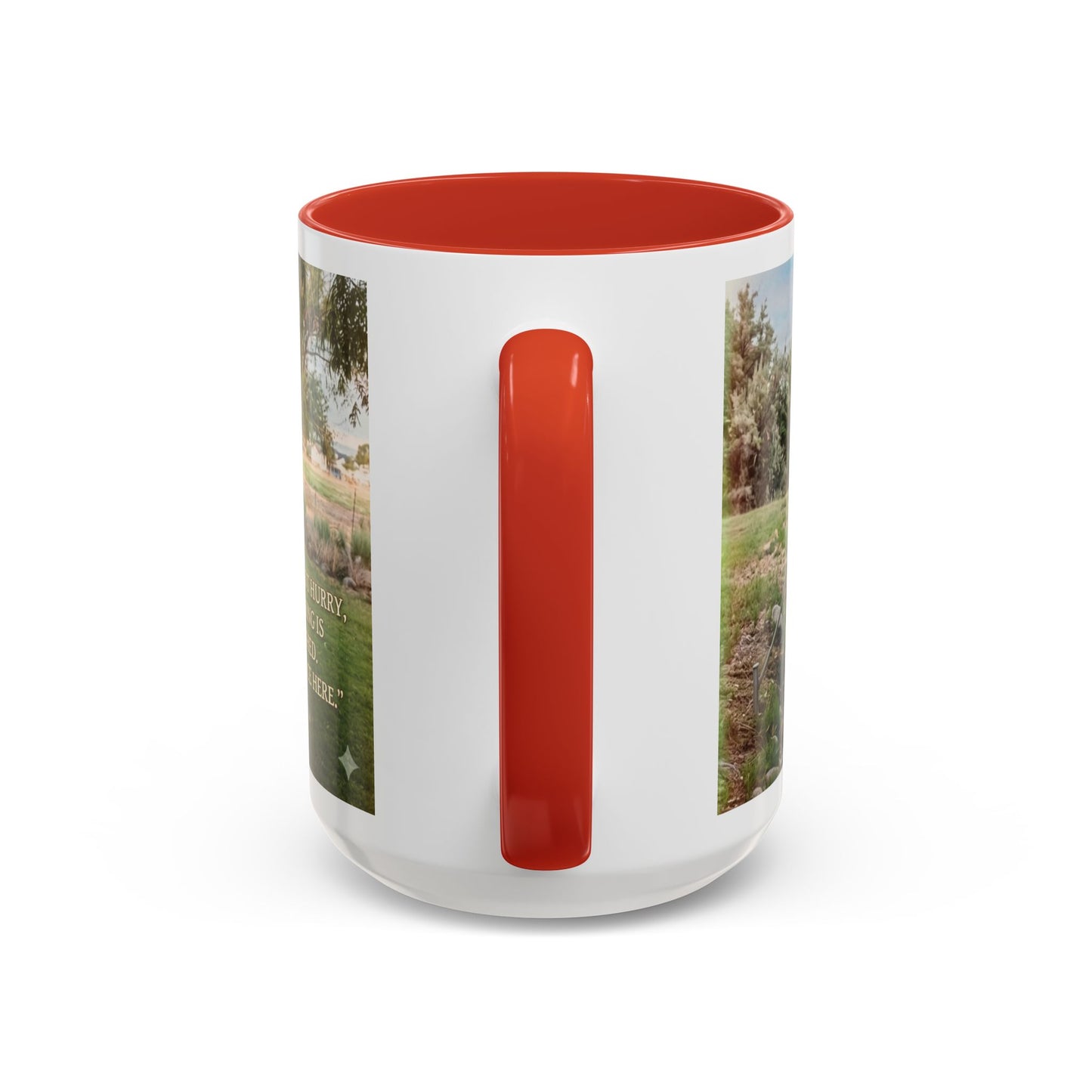 Nature Peace Coffee Mug — "Nature does not hurry, yet everything is accomplished" Inspirational 11/15oz