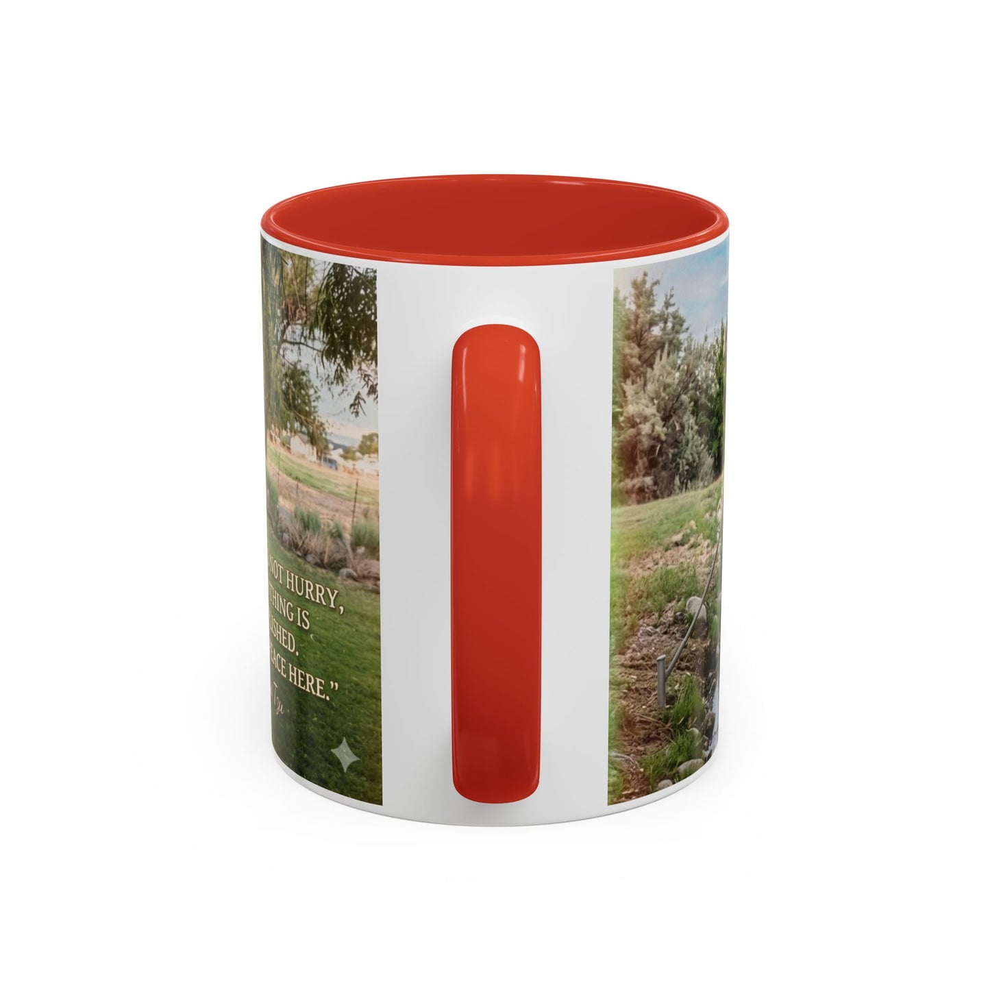 Nature Peace Coffee Mug — "Nature does not hurry, yet everything is accomplished" Inspirational 11/15oz