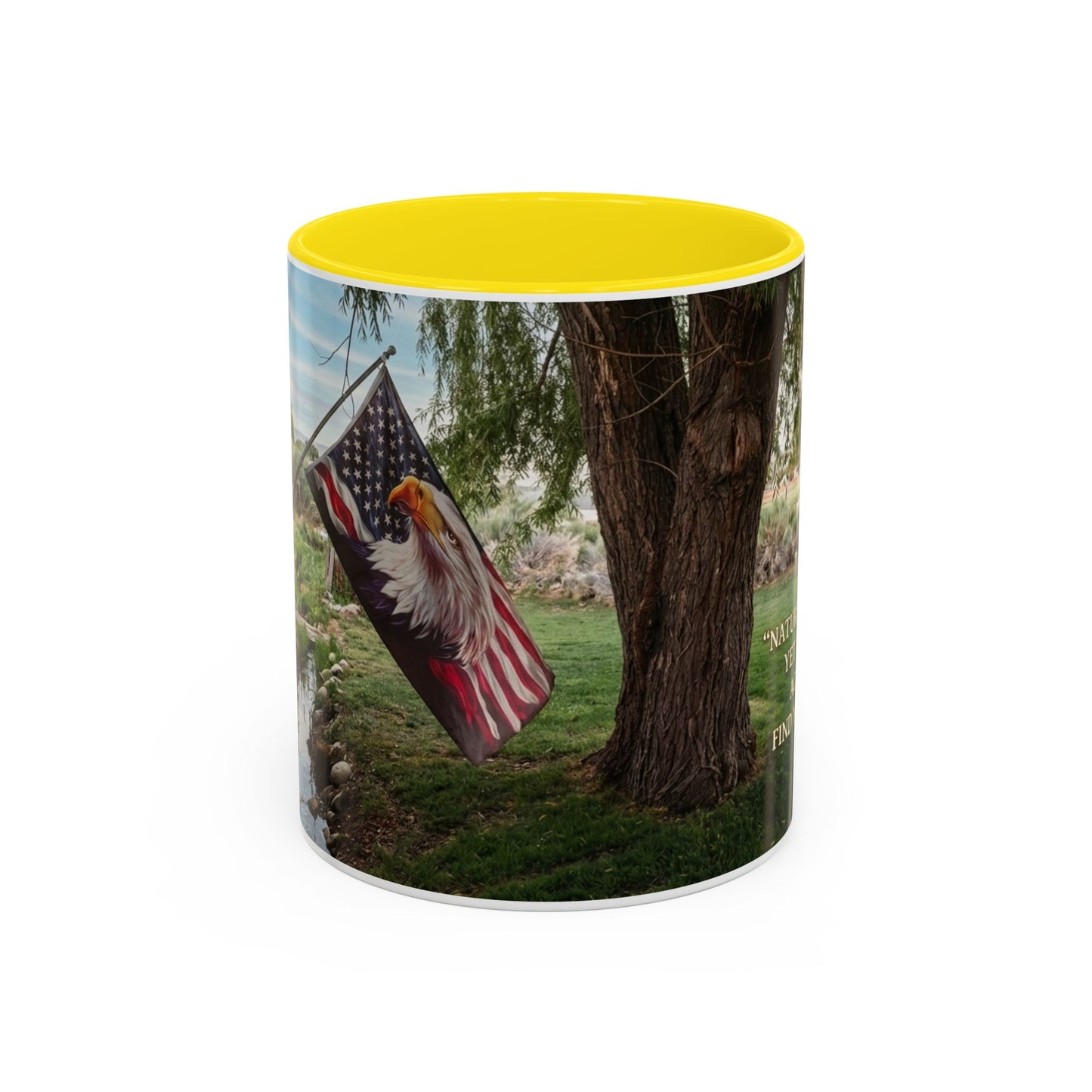 Nature Peace Coffee Mug — "Nature does not hurry, yet everything is accomplished" Inspirational 11/15oz