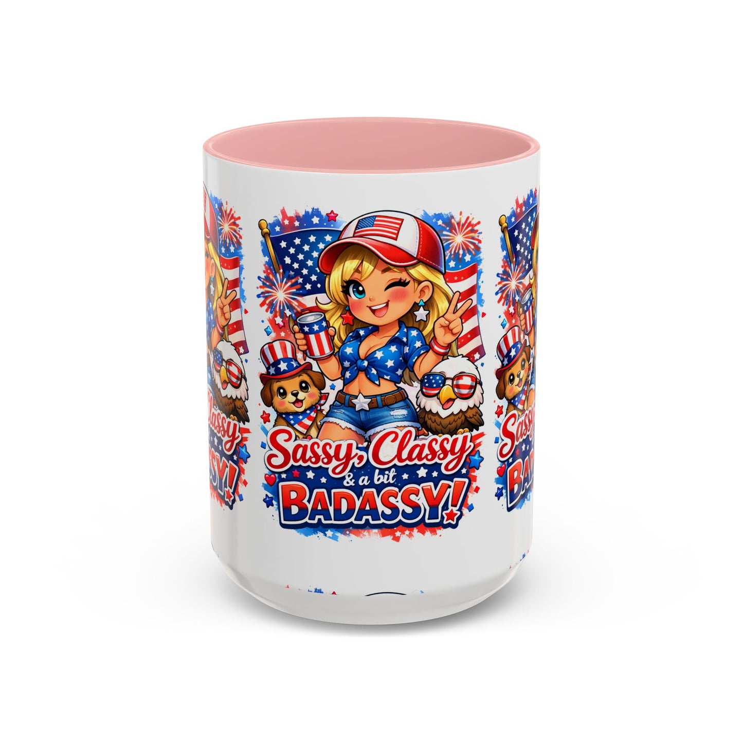 Patriotic 'Sassy, Classy & a Bit Badassy' Coffee Mug