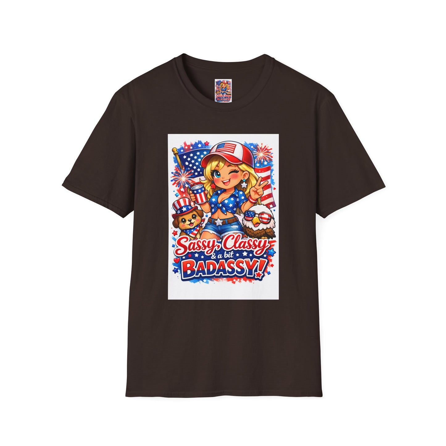 Patriotic Sassy Girl T-Shirt — "Sassy, Classy & a Little Badassy" 4th of July Tee