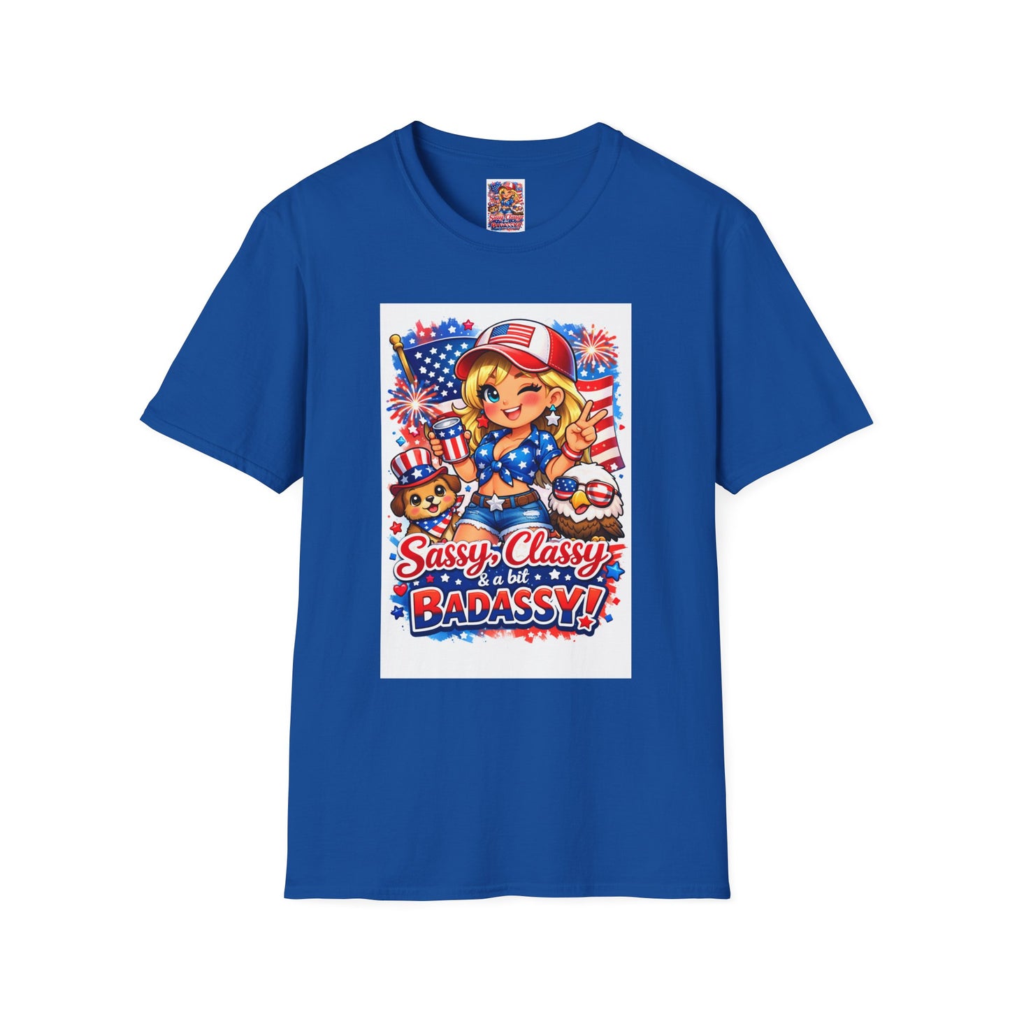 Patriotic Sassy Girl T-Shirt — "Sassy, Classy & a Little Badassy" 4th of July Tee