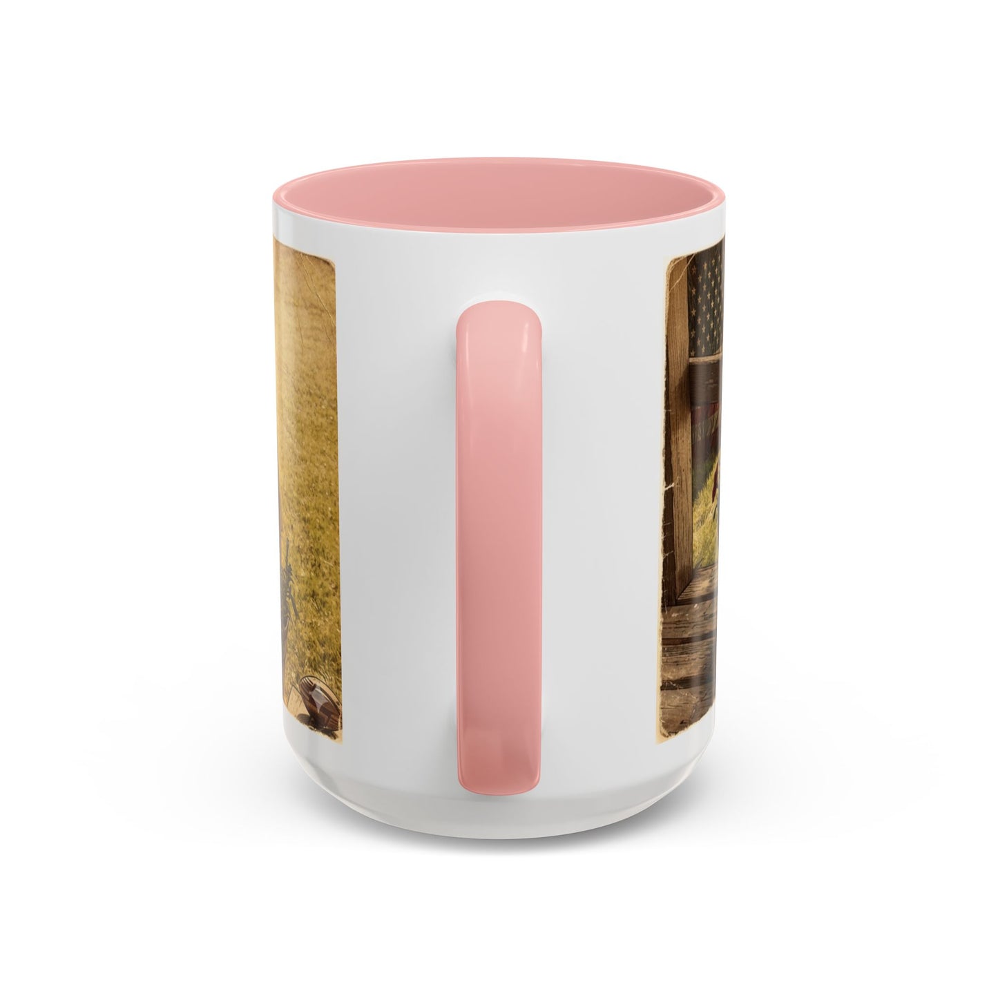 Coffee Mug — Rustic Porch Scene with 'Be Kind Be Brave Keep Growing' Inspirational Quote