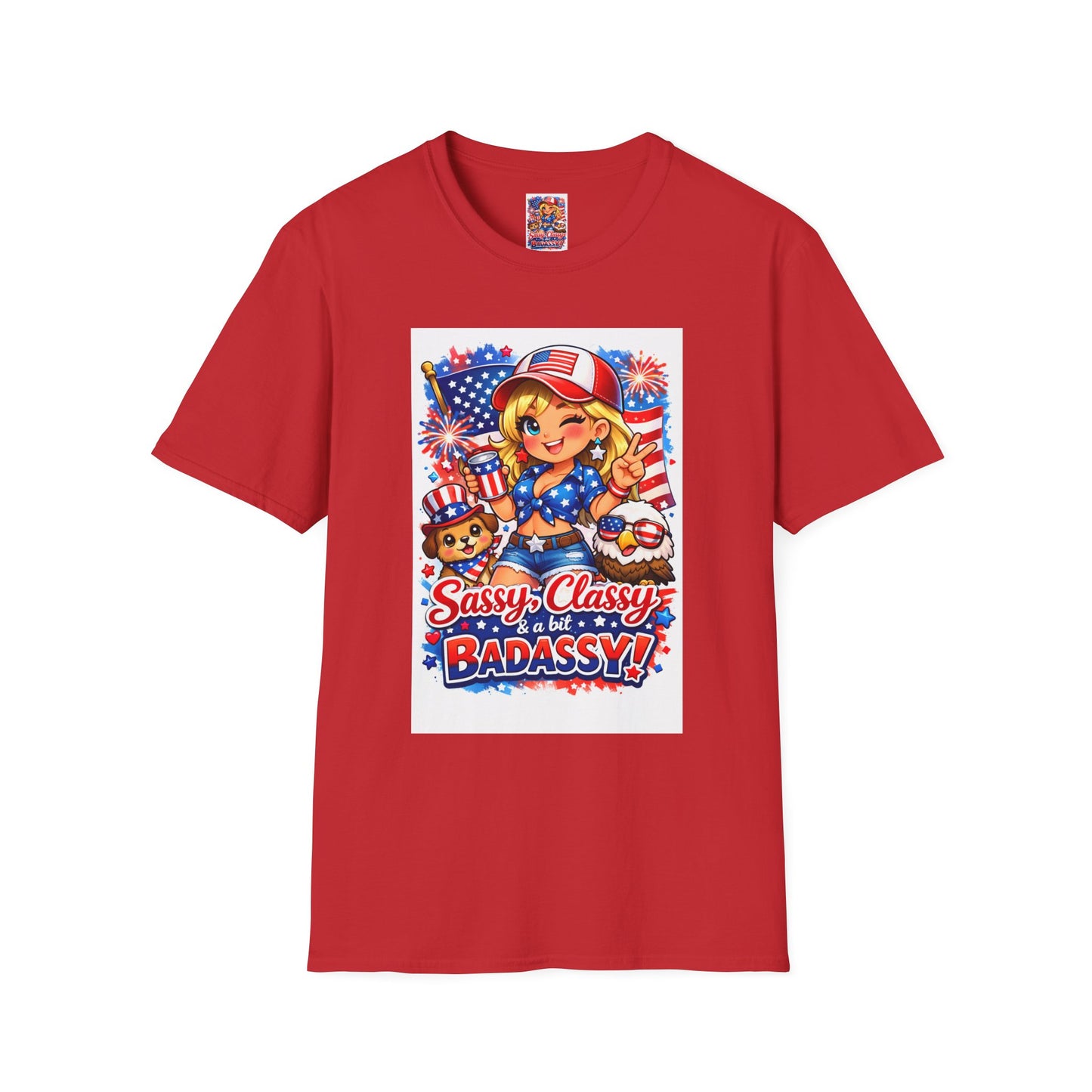 Patriotic Sassy Girl T-Shirt — "Sassy, Classy & a Little Badassy" 4th of July Tee