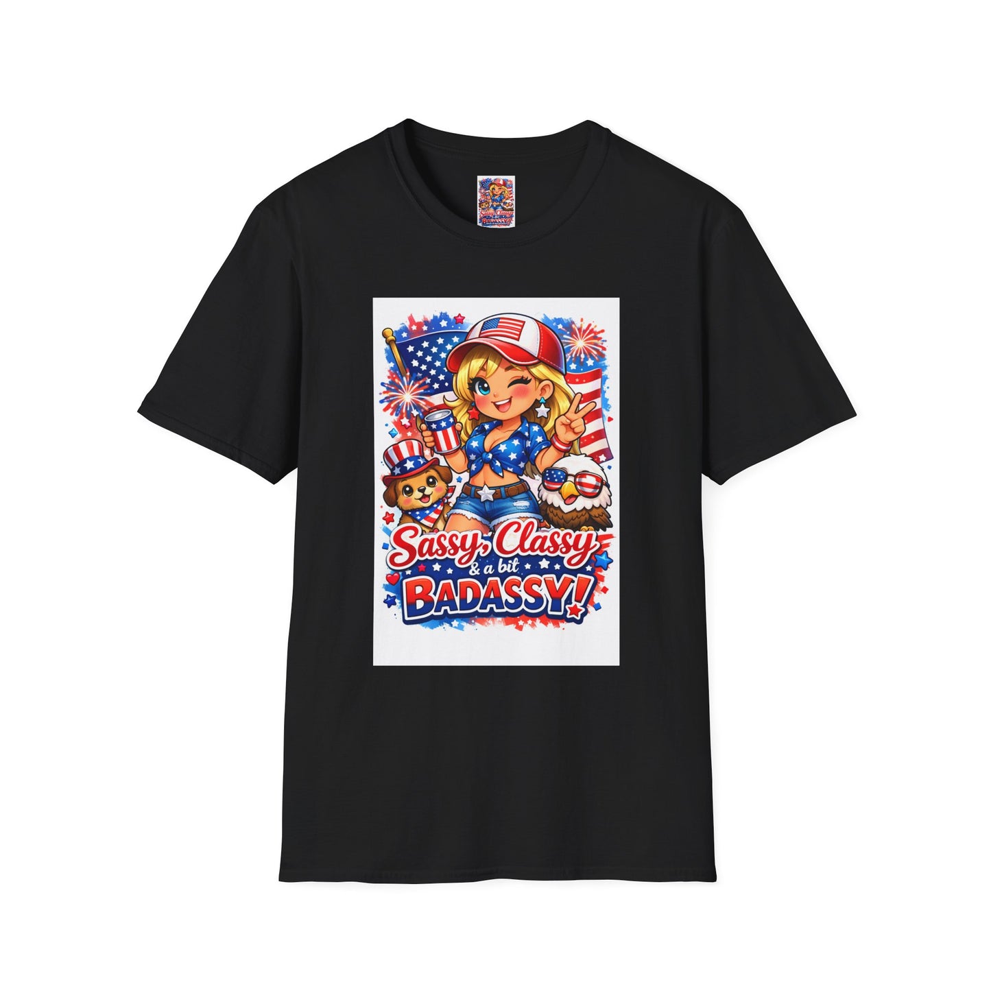 Patriotic Sassy Girl T-Shirt — "Sassy, Classy & a Little Badassy" 4th of July Tee