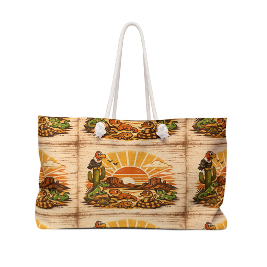 Southwest Sunrise Weekender Bag – Vintage Desert Travel Tote